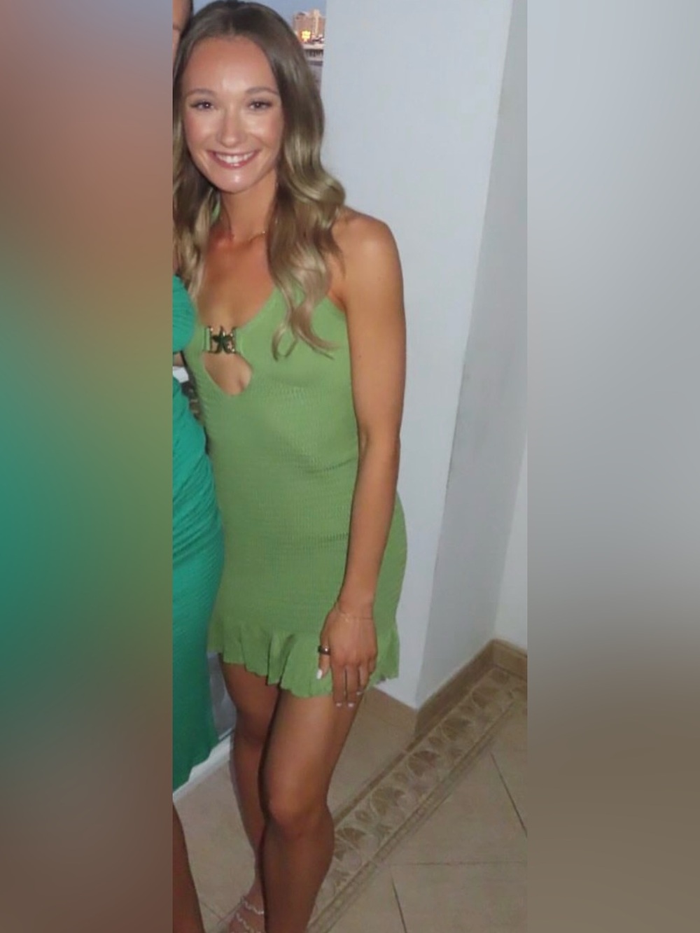 Halter top Green Knit Tank Dress